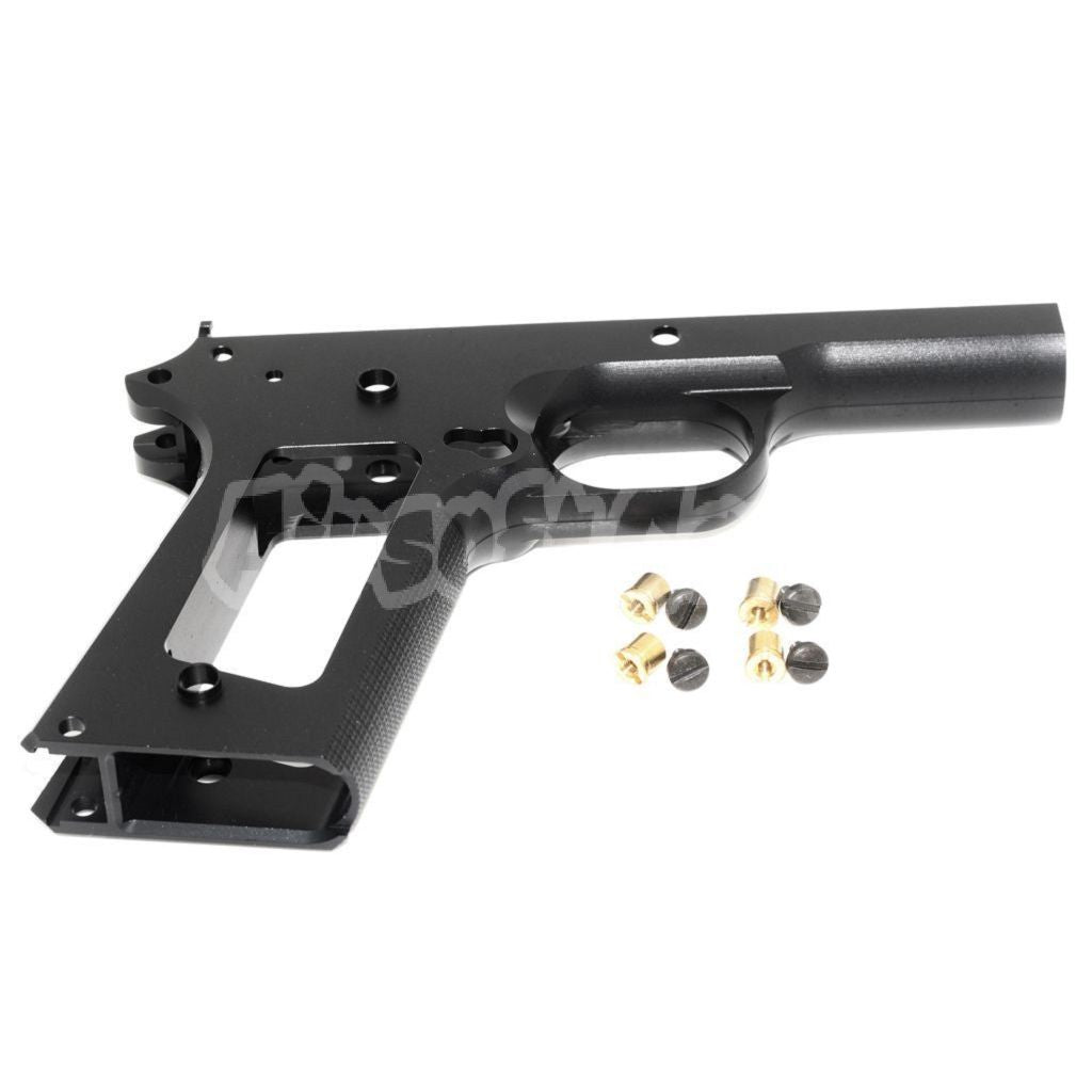 KF CNC Aluminum 1911 Lower Frame For Tokyo Marui M1911 Series GBB Pistol Black