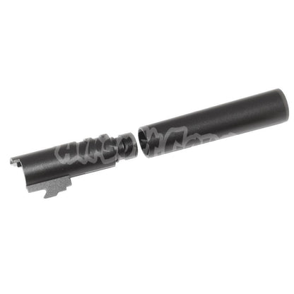 KF CNC Aluminum Bull Styled Outer Barrel +11mm CW for AW WE Tokyo Marui Hi-Capa 5.1 GBB Black