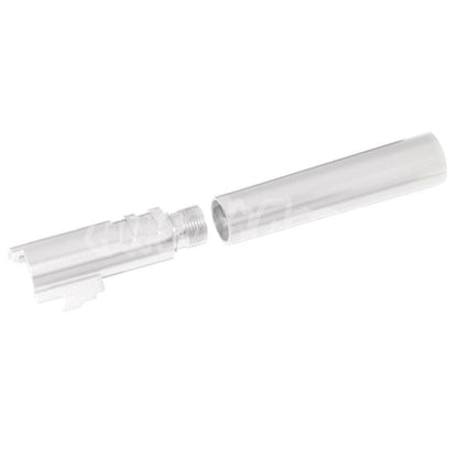 KF CNC Aluminum Bull Styled Outer Barrel +11mm CW for AW WE Tokyo Marui Hi-Capa 5.1 GBB Silver