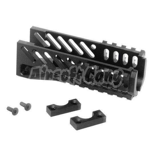 5KU CNC 119mm B-11 Classic Lower Handguard Rail System For D-Boys LCT GHK Tokyo Marui AKS-74U Series AEG GBB Rifle Black