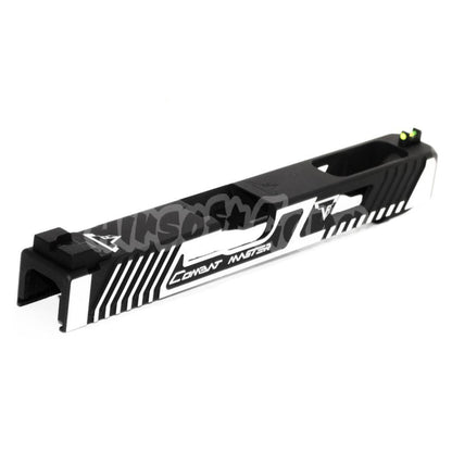 Airsoft APS EMG TTI CNC Combat Master Barrel Slide Set For SAI BLU Series APS ACP601 Tokyo Marui G17 GBB Pistols Black/Silver