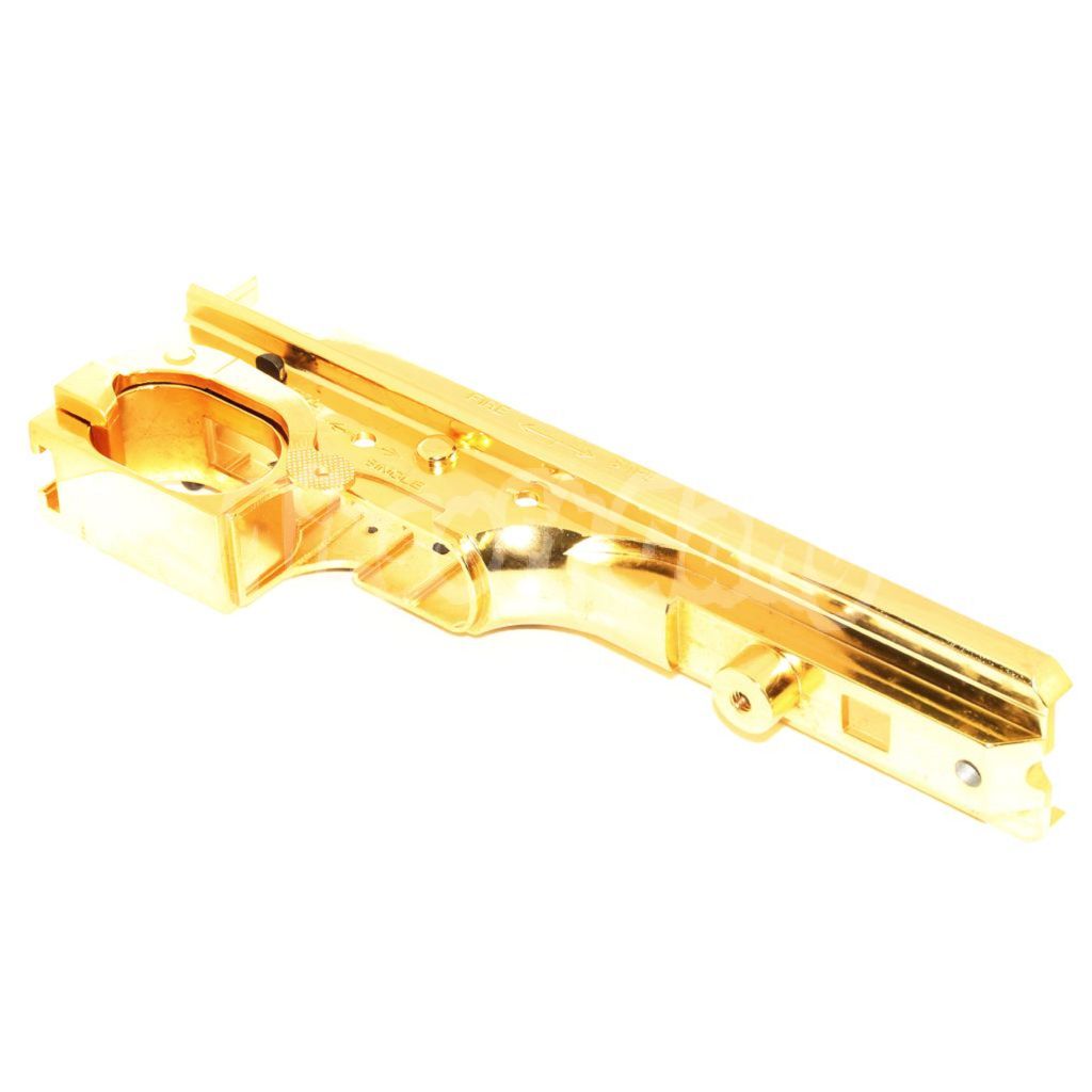 Airsoft King Arms CNC Aluminum Lower Body For King Arms Thompson M1A1 Military / M1928 Chicago Gold