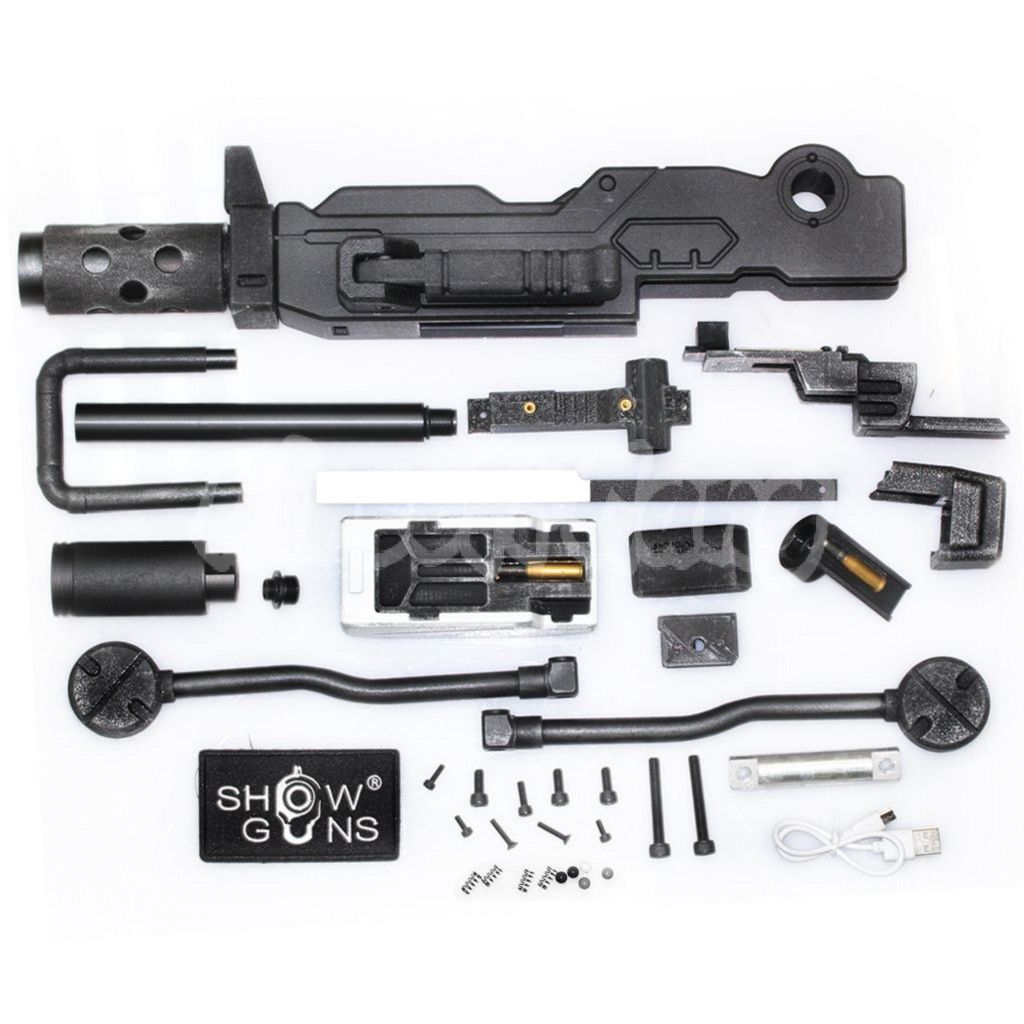 Airsoft SG ShowGuns Tactical RX-79 Gundam Ground Type MG100 Machine Gun Kit with Fire Pig Light Tracer for Action Army AAP-01 GBB Pistol