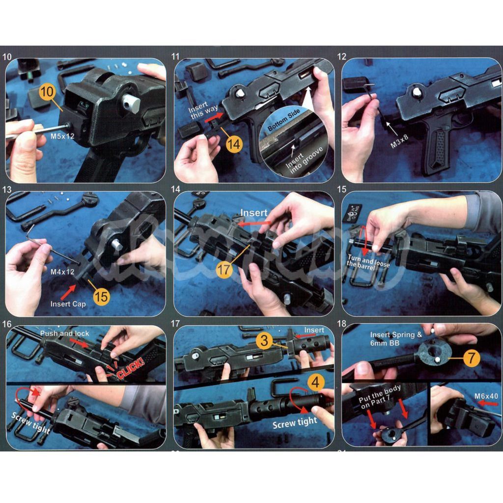 Airsoft SG ShowGuns Tactical RX-79 Gundam Ground Type MG100 Machine Gun Kit with Fire Pig Light Tracer for Action Army AAP-01 GBB Pistol