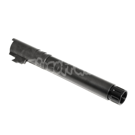 Airsoft AIP 123mm/127mm Threaded Outer Barrel with Adaptor and Cover for Tokyo Marui Hi-Capa 5.1 GBB Pistols Black