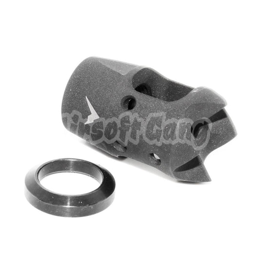 Airsoft PTS Rainier Arms MINI XT COMP Flash Hider +14mm CW Threading