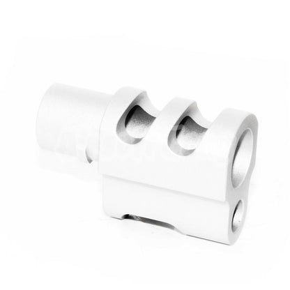 Airsoft 5KU Front Kit Compensator Type 4 for Tokyo Marui 1911 GBB Pistol Silver