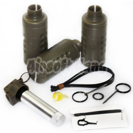 Airsoft APS HAKKOTSU 3pcs Thunder Shocker Co2 Sound Grenade Shell Bottle Package with Core
