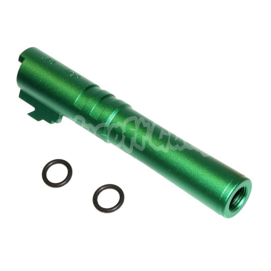 Airsoft 5KU 4.3" Inches CNC Aluminium Outer Barrel +11mm CW for Tokyo Marui Hi-Capa 4.3 GBB Pistols Green