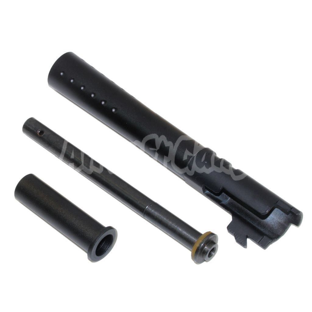 Airsoft BELL 124mm/128mm V12 Style Outer Barrel Set For BELL ARMY Tokyo Marui 1911 GBB Pistols Black