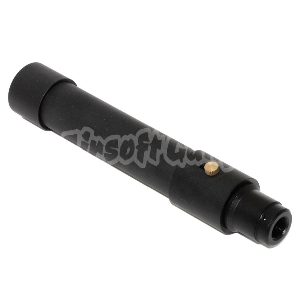 Airsoft BELL 173mm/203mm x 34mm MPX QD Suppressor Silencer with -14mm CCW Flash Hider Black