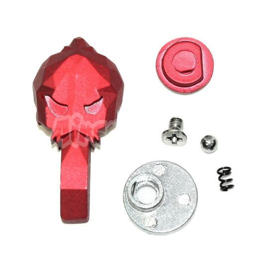 Airsoft APS Skull Ambidextrous Fire Selector(Long Type) For APS ASR PER M4 M16 AEG Rifles Red