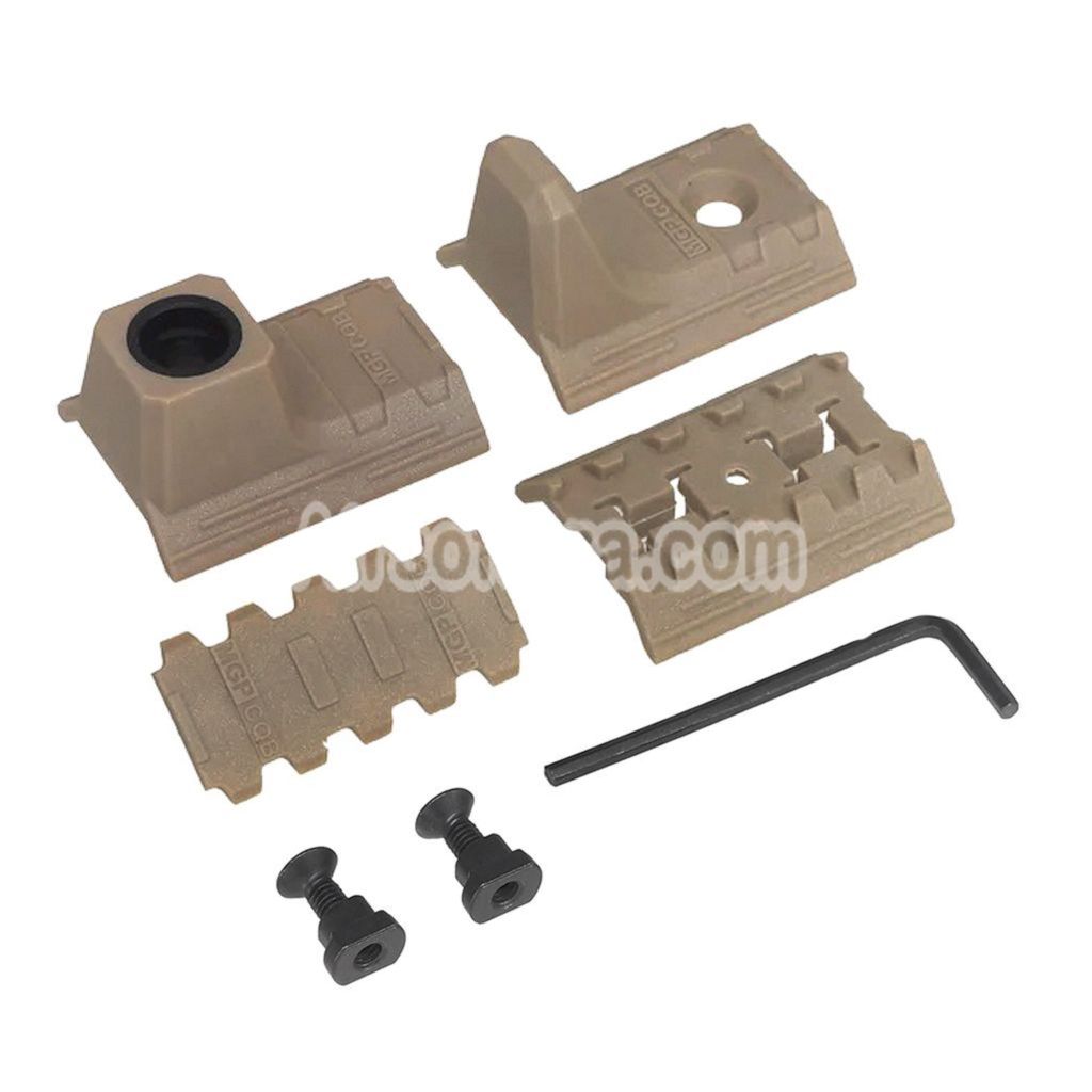 Airsoft Bell Polymer M-Lok Hand Stop Kit Dark Earth Tan