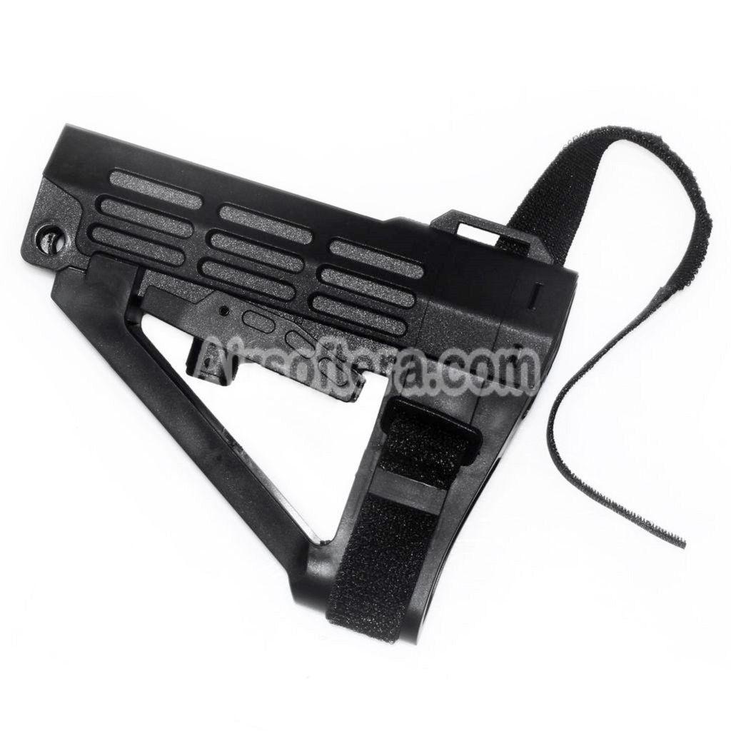 Airsoft DOUBLE BELL 180mm Polymer Stock For M4 Series GBB Rifles Black