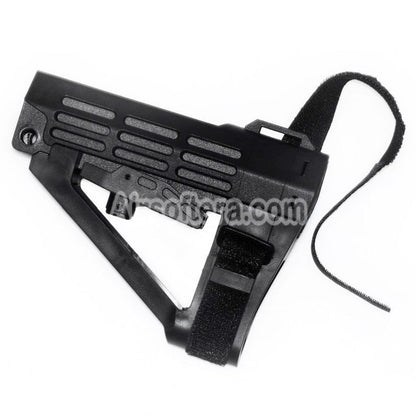 Airsoft DOUBLE BELL 180mm Polymer Stock For M4 Series GBB Rifles Black