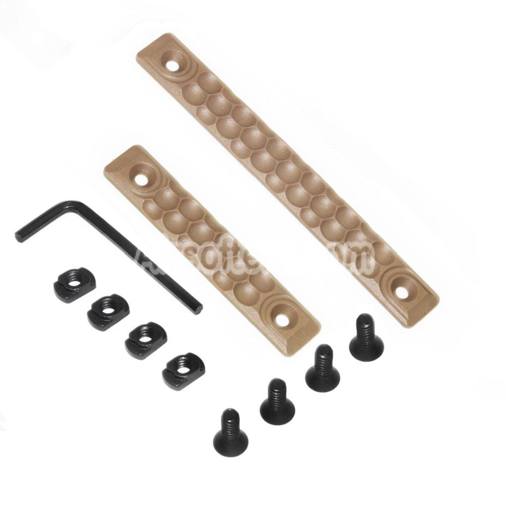 Airsoft Bell 2pcs Polymer M-Lok Rail Cover Type-B Dark Earth Tan