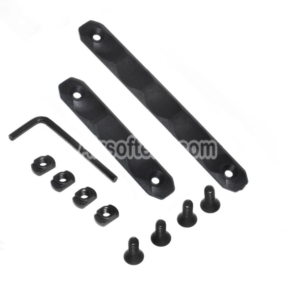 Airsoft Bell 2pcs Polymer M-Lok Rail Cover Type-D Black