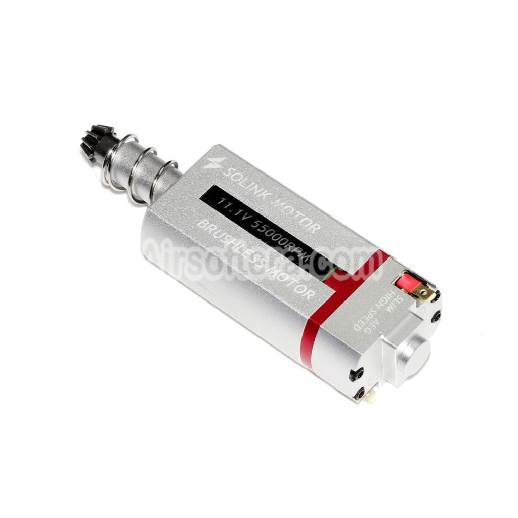 Airsoft SOLINK Ultrathin Brushless Super High Speed Motor (Long Axle) 11.1V 55000RPM For M4 M16 MP5 G3 P90 AEG Rifles