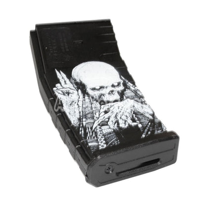 Airsoft APS 130rd Reaper Logo Polymer Mid-Cap Magazine for APS Matrix G&P CYMA E&C D-Boys Tokyo Marui M4 M16 Series AEG Rifles Black
