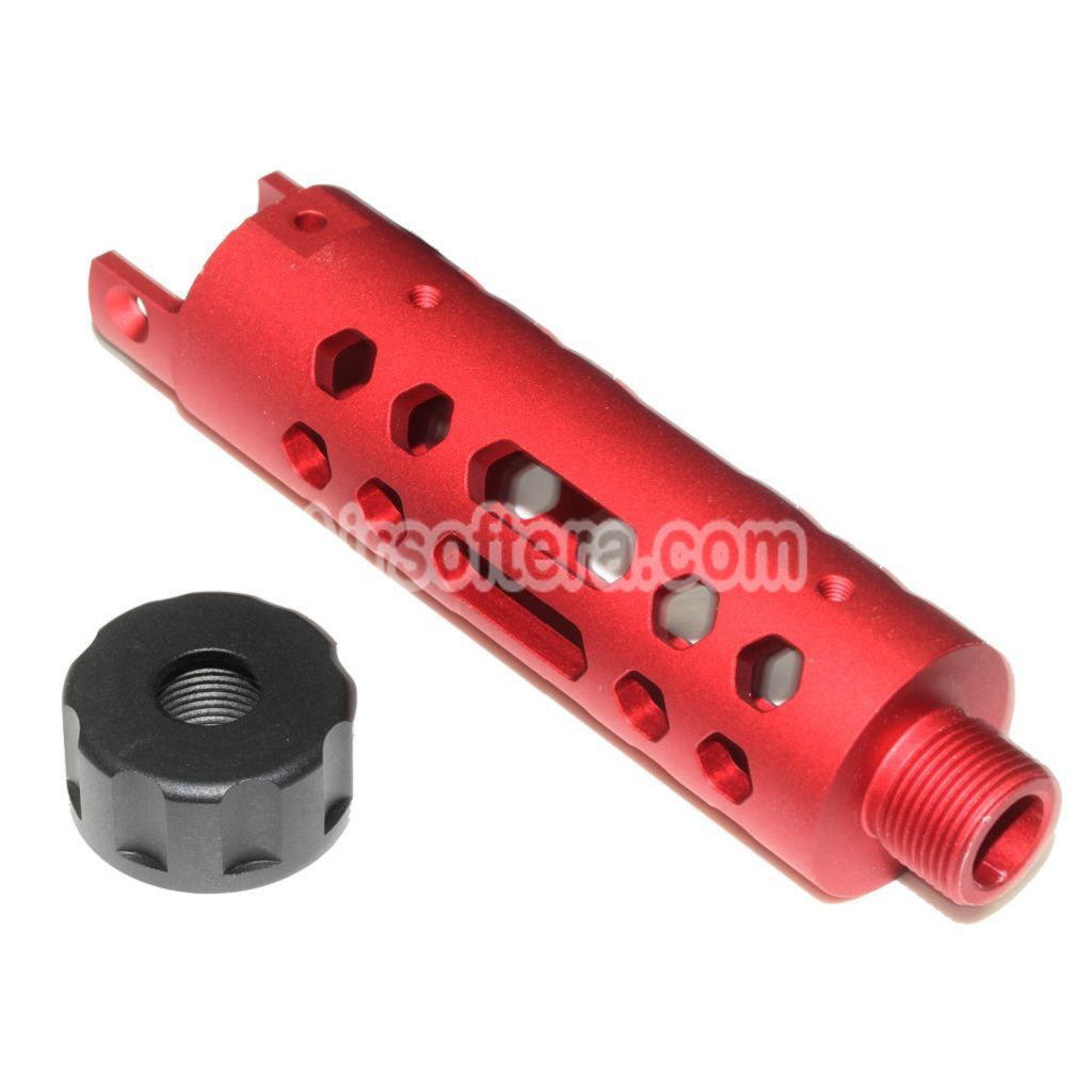 Airsoft 5KU CNC Aluminium Outer Barrel Type-A For ACTION ARMY AAP-01 GBB Pistols Red