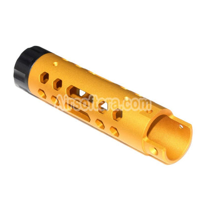 エアガン 5KU CNC アルミアウターバレル Type-A アクションアーミー AAP-01 GBB ピストル用 ゴールド