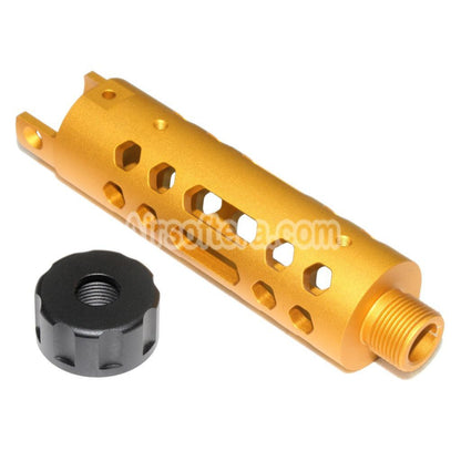 エアガン 5KU CNC アルミアウターバレル Type-A アクションアーミー AAP-01 GBB ピストル用 ゴールド