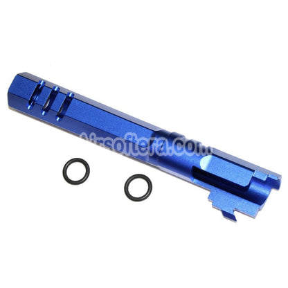 Airsoft 5KU 5" 123/127mm CNC Hexagon Outer Barrel +11mm CW for Armorer Works AW WE-TECH Tokyo Marui Hi-Capa 5.1 GBB Pistol Blue