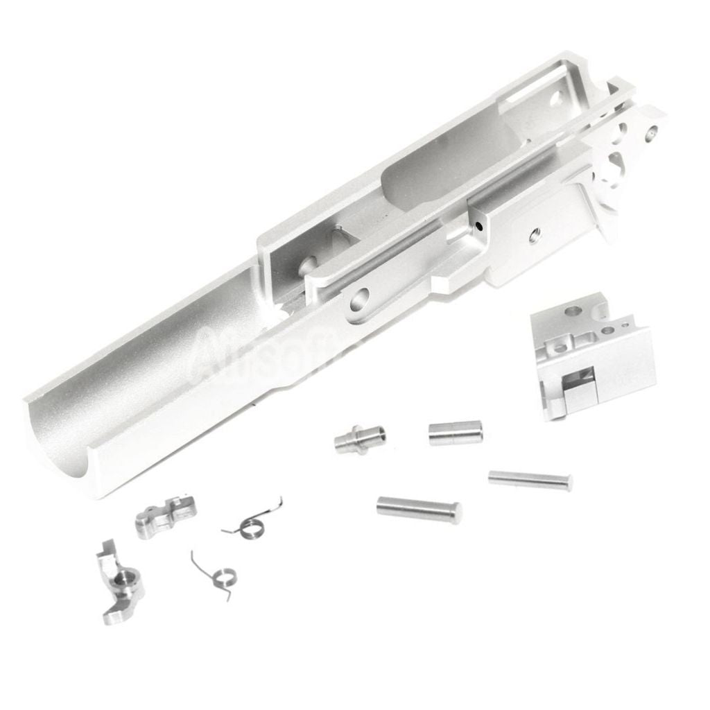 Airsoft 5KU CNC Aluminum Middle Frame Type-2 Infinity for Tokyo Marui Hi-Capa Series GBB Pistols Silver