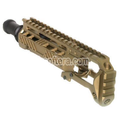 Airsoft 5KU Carbine Rifle Conversion Kit Type-A with M1913 Rail Stock Adaptor For Action Army AAP-01 Series GBB Pistols FDE