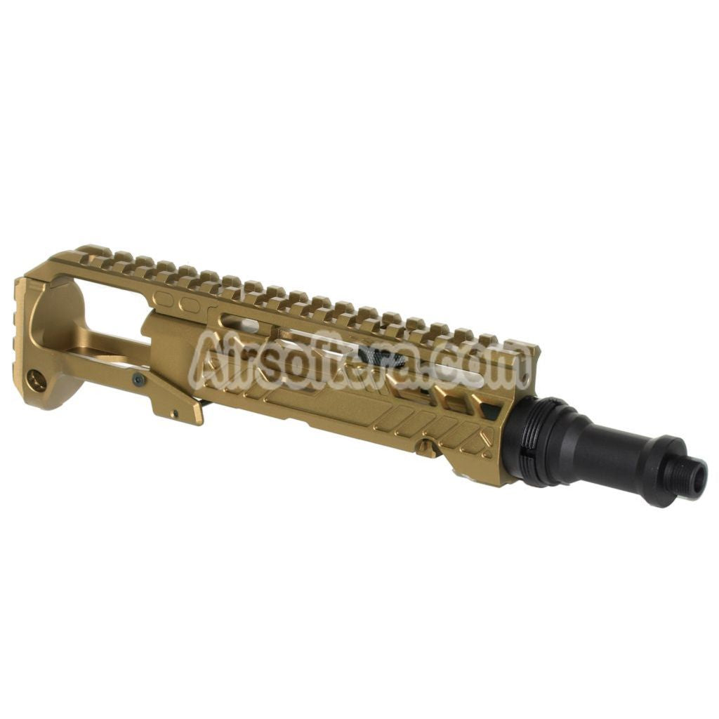 Airsoft 5KU Carbine Rifle Conversion Kit Type-A with M1913 Rail Stock Adaptor For Action Army AAP-01 Series GBB Pistols FDE