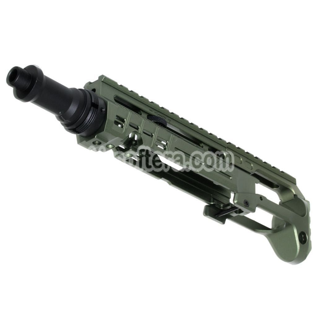 Airsoft 5KU Carbine Rifle Conversion Kit Type-B with M1913 Rail Stock Adaptor For Action Army AAP-01 Series GBB Pistols Green