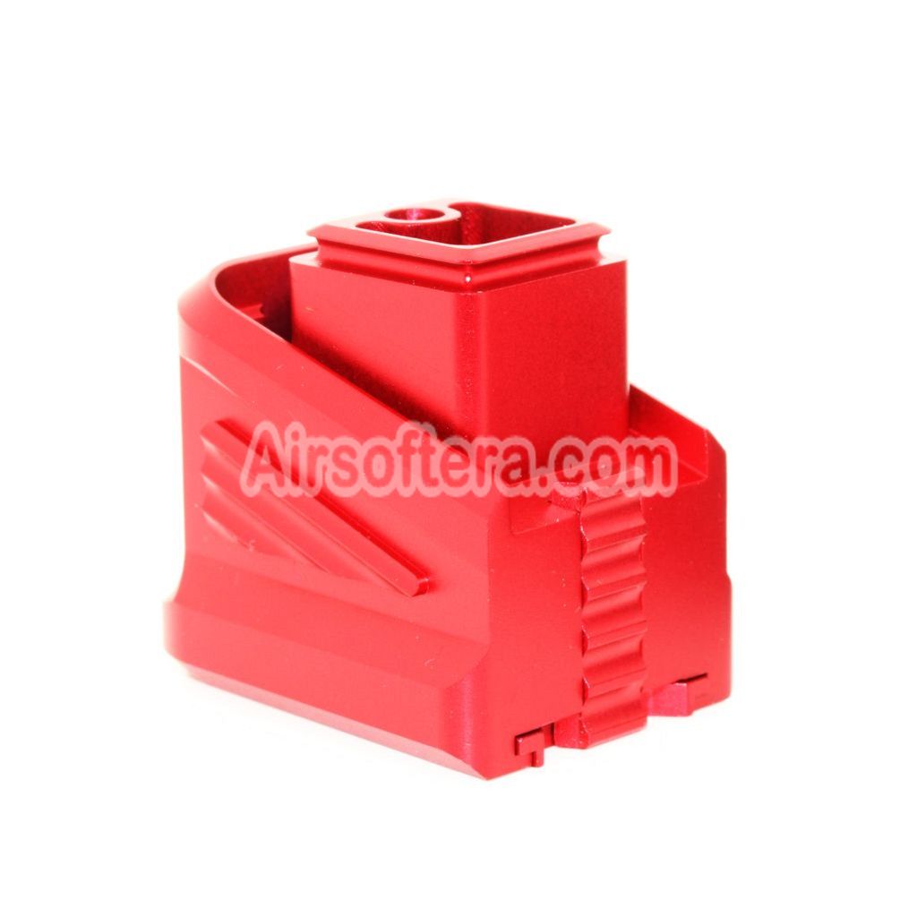 Airsoft 5KU CNC Aluminum Magazine Extension Pad For Tokyo Marui G17 G18C G-Series GBB Pistols Magazine Red