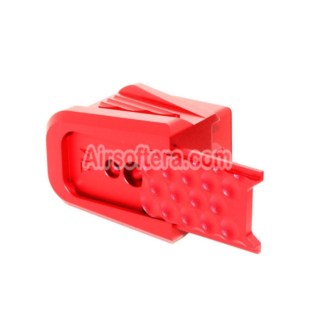 Airsoft 5KU CNC Aluminum Magazine Extension Pad For Tokyo Marui G17 G18C G-Series GBB Pistols Magazine Red