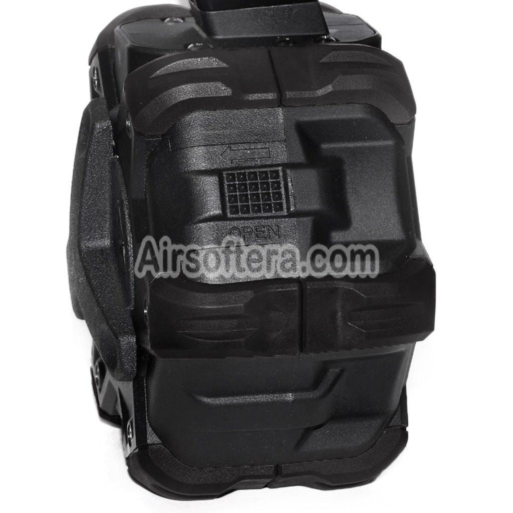 Airsoft WE 350rd Gas Drum Magazine for BELL / E&C / ARMY R501 R601 / KJ KP-05 / Zeon / EMG SAI / AW / WE / Tokyo Marui Hi-Capa GBB Pistol Black
