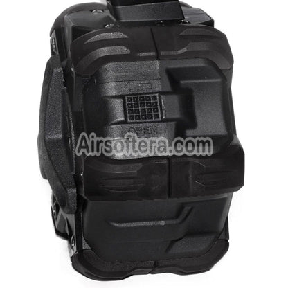 Airsoft WE 350rd Gas Drum Magazine for BELL / E&C / ARMY R501 R601 / KJ KP-05 / Zeon / EMG SAI / AW / WE / Tokyo Marui Hi-Capa GBB Pistol Black