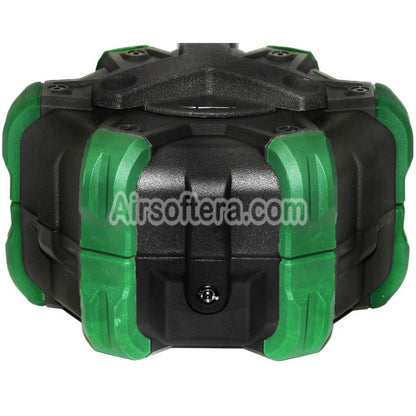 Airsoft WE 350rd Gas Drum Magazine for BELL / E&C / ARMY R501 R601 / KJ KP-05 / Zeon / EMG SAI / AW / WE / Tokyo Marui Hi-Capa GBB Pistol Black/Green