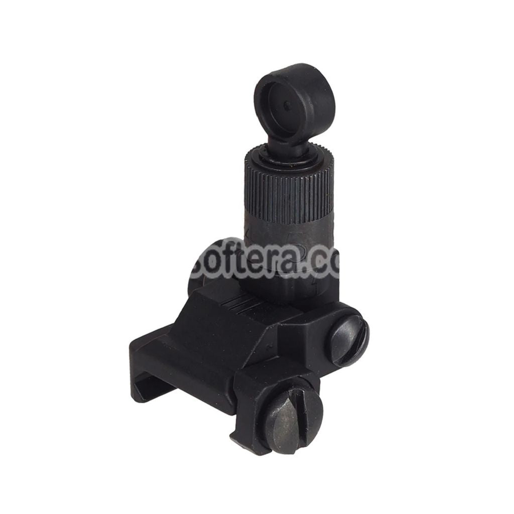 USGI KAC Folding Micro Rear Flip Up Sight, 600m, Etched - USMC Issue