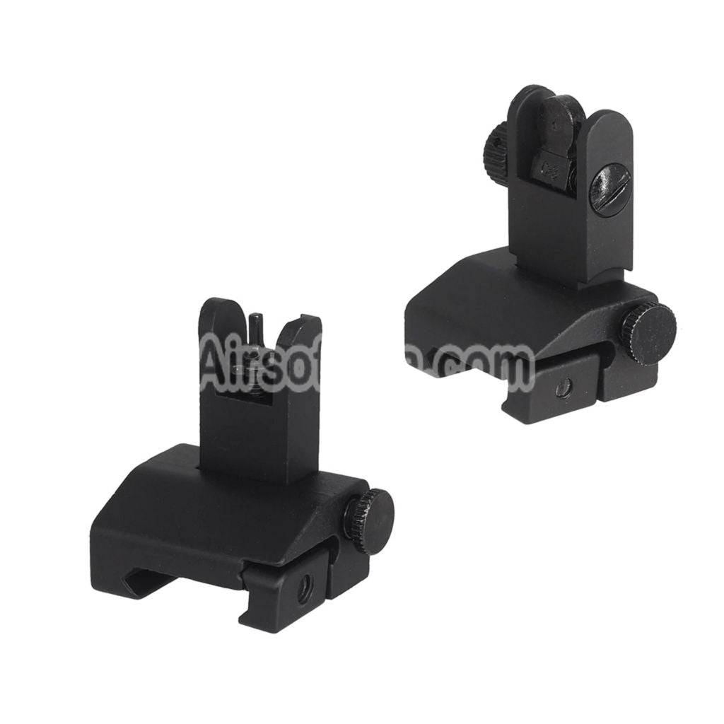 Airsoft CYMA Metal Flip Up Front Rear Sight For 20mm 1913 Picatinny Rail M4 M16 AEG Rifles