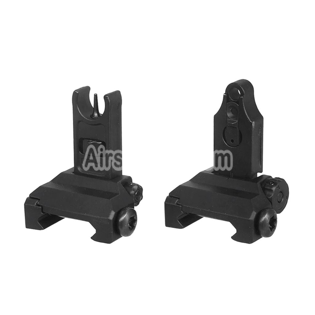 Airsoft CYMA Metal Spikes Flip Up Front Rear Sight For 20mm 1913 Picatinny Rail M4 M16 AEG Rifles